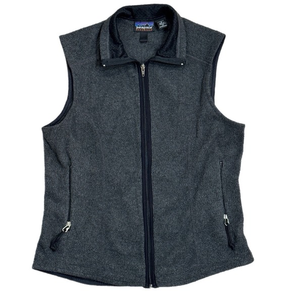 Patagonia Jackets & Blazers - Patagonia Synchilla Fleece Vest Gray Full Zip Vintage Made in USA Womens Large
